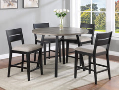 Mathis Black/Gray Counter Height Chair (Set of 2) - Ornate Home