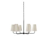 Mathis Linen/Black Chandelier - Ornate Home