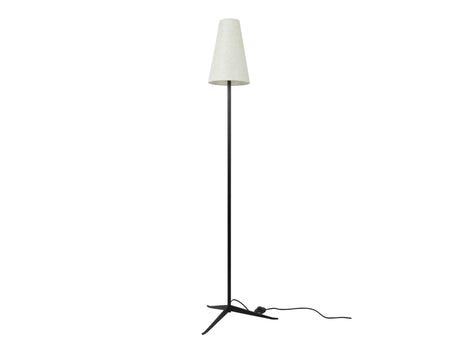 Mathis Linen/Black Floor Lamp - Ornate Home