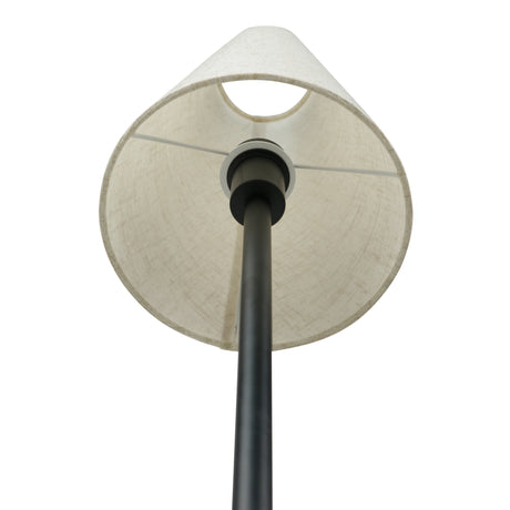 Mathis Linen/Black Floor Lamp - Ornate Home