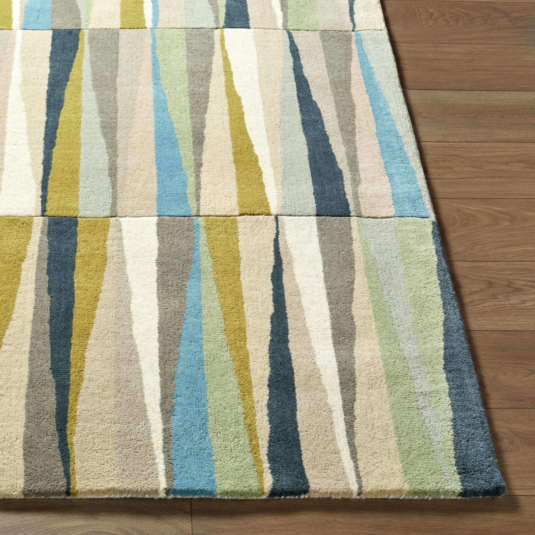 Mathiston Geometric Triangles Wool Rug - Ornate Home