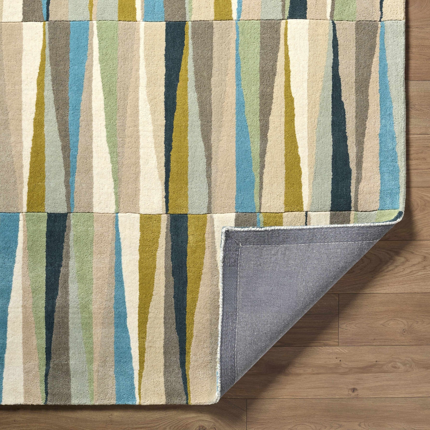Mathiston Geometric Triangles Wool Rug - Ornate Home