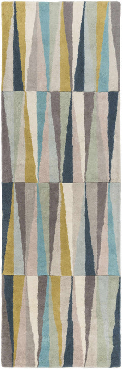Mathiston Geometric Triangles Wool Rug - Ornate Home