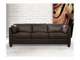 Matias Chocolate Leather Sofa - Ornate Home