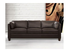 Matias Chocolate Leather Sofa - Ornate Home