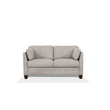 Matias Dusty White Leather Loveseat - Ornate Home