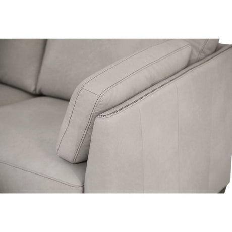 Matias Dusty White Leather Sofa - Ornate Home