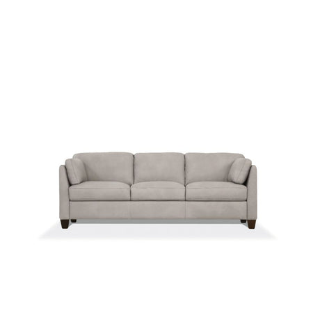 Matias Dusty White Leather Sofa - Ornate Home