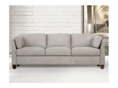Matias Dusty White Leather Sofa - Ornate Home