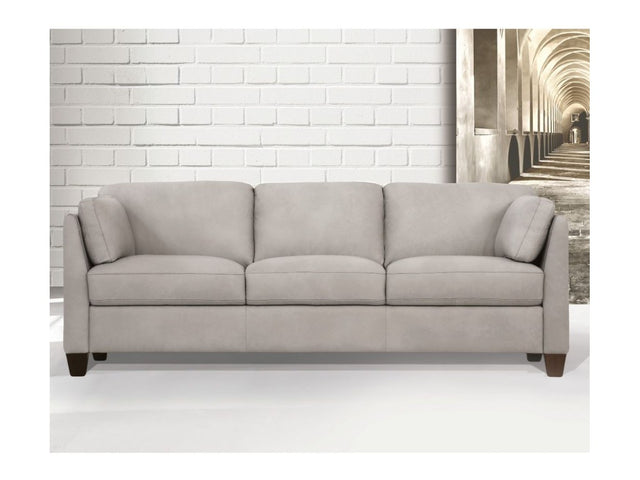 Matias Dusty White Leather Sofa - Ornate Home