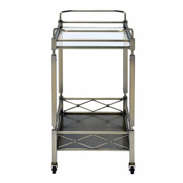 Matiesen Antique Gold & Clear Glass Serving Cart - Ornate Home