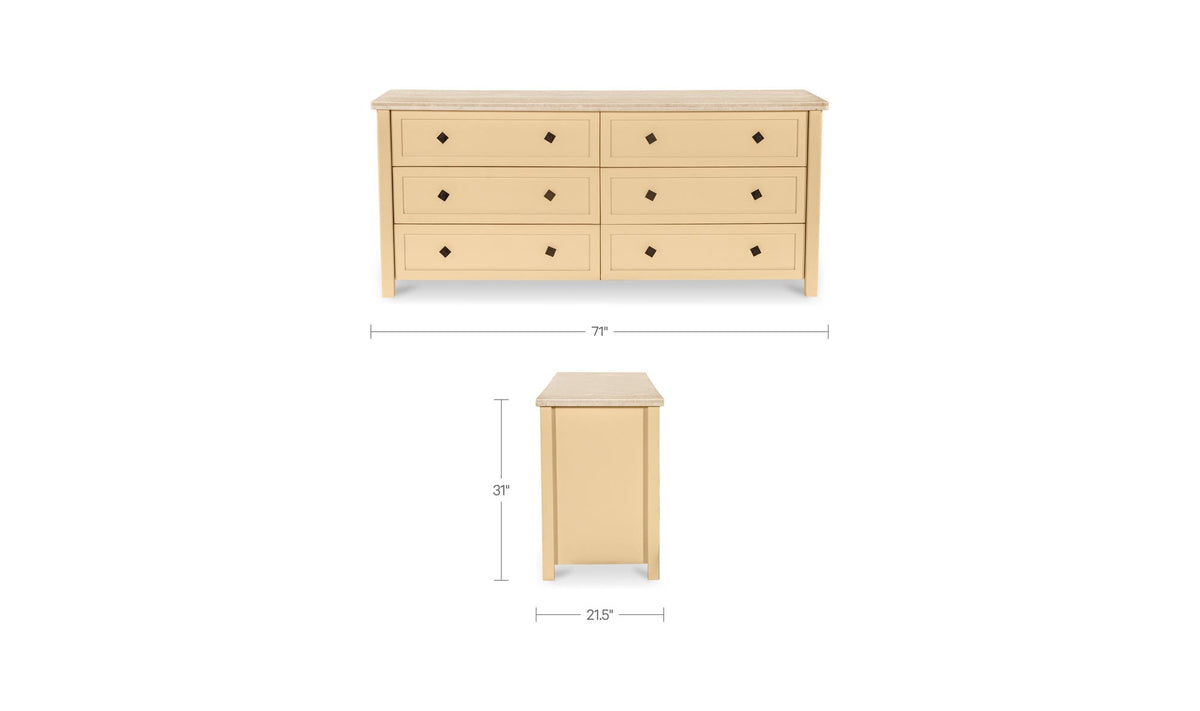Matilda Butter Yellow Dresser - Ornate Home