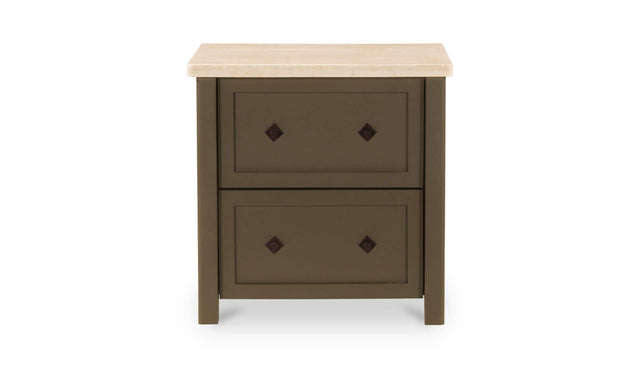 Matilda Dark Olive Nightstand - Ornate Home