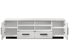 Matilda White 70.5"W TV Stand - Ornate Home