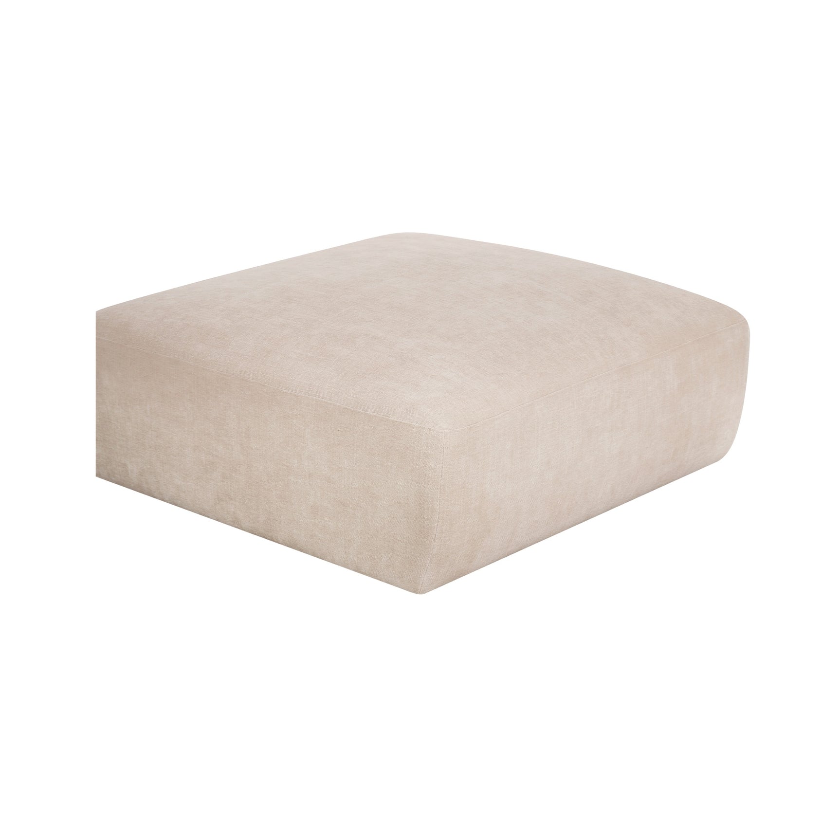 Matina Oatmeal Ottoman - Ornate Home
