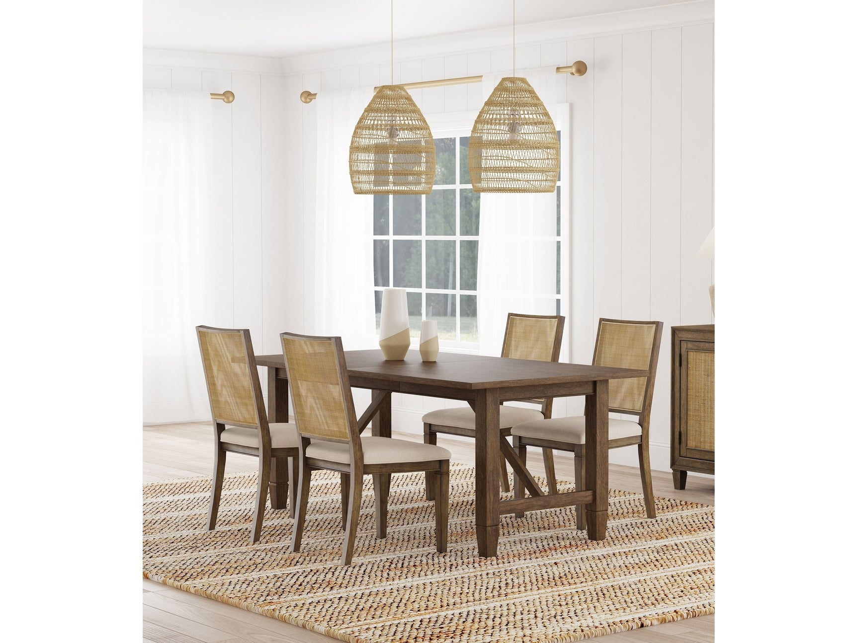 Matisse Light Brown 5-piece Dining Room Set - Ornate Home