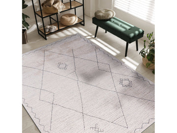 Matisse Woven Non-Slip Indoor Berber Diamond Area Rug - Ornate Home