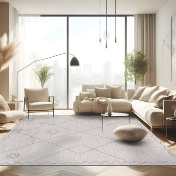Matisse Woven Non-Slip Indoor Berber Diamond Area Rug - Ornate Home
