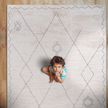 Matisse Woven Non-Slip Indoor Berber Diamond Area Rug - Ornate Home