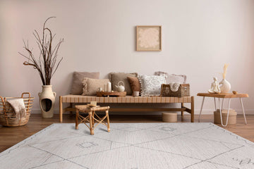 Matisse Woven Non-Slip Indoor Berber Diamond Area Rug - Ornate Home