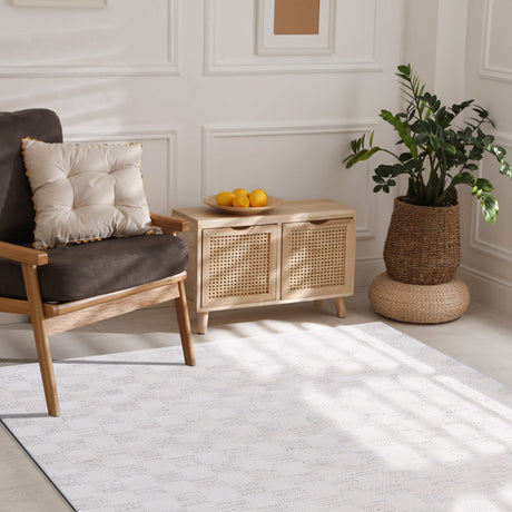 Matisse Woven Non-Slip Indoor Checkered Area Rug - Ornate Home