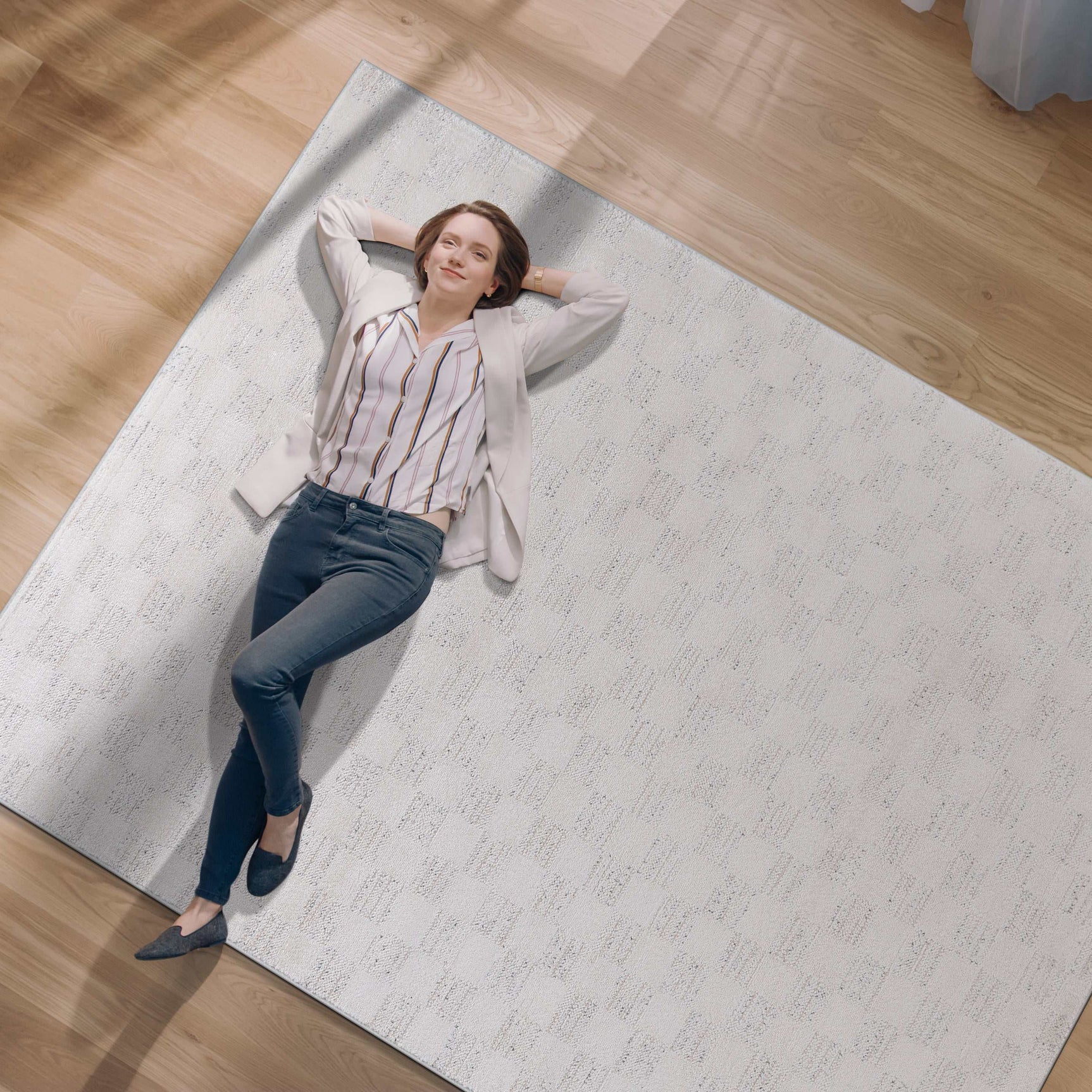 Matisse Woven Non-Slip Indoor Checkered Area Rug - Ornate Home