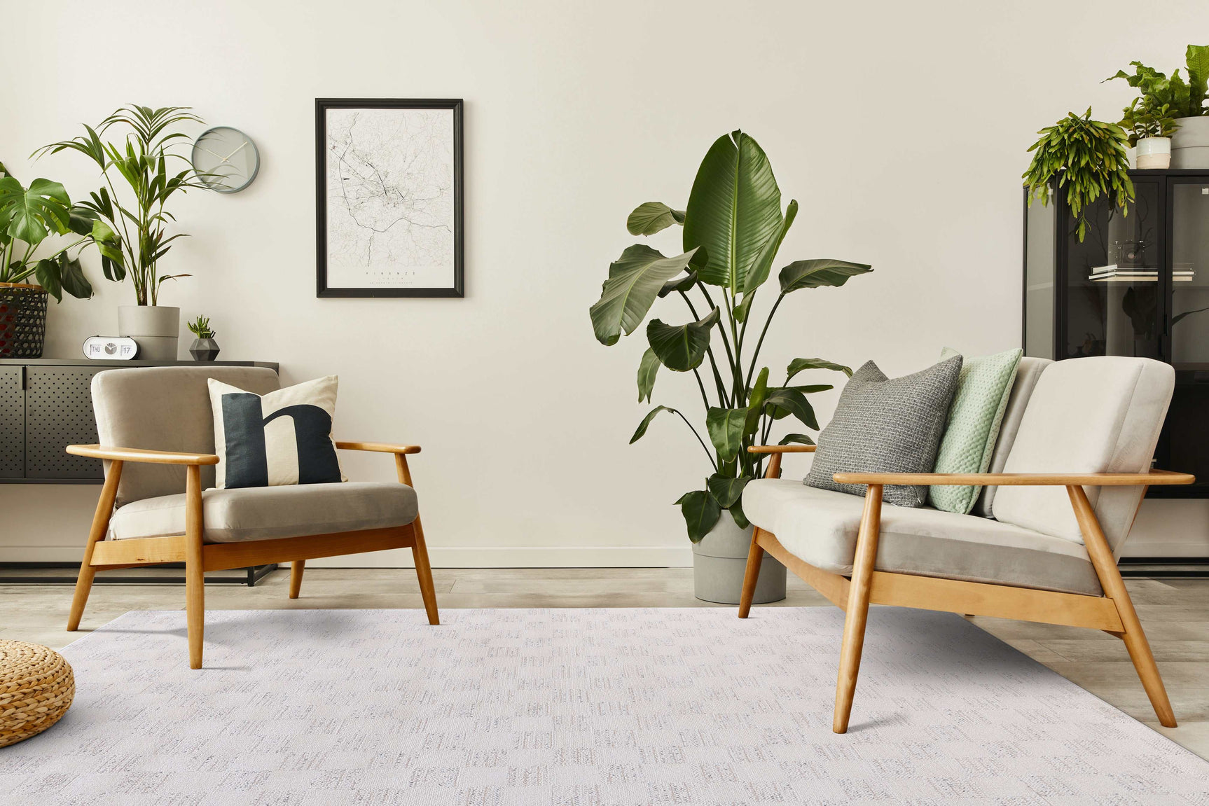 Matisse Woven Non-Slip Indoor Checkered Area Rug - Ornate Home