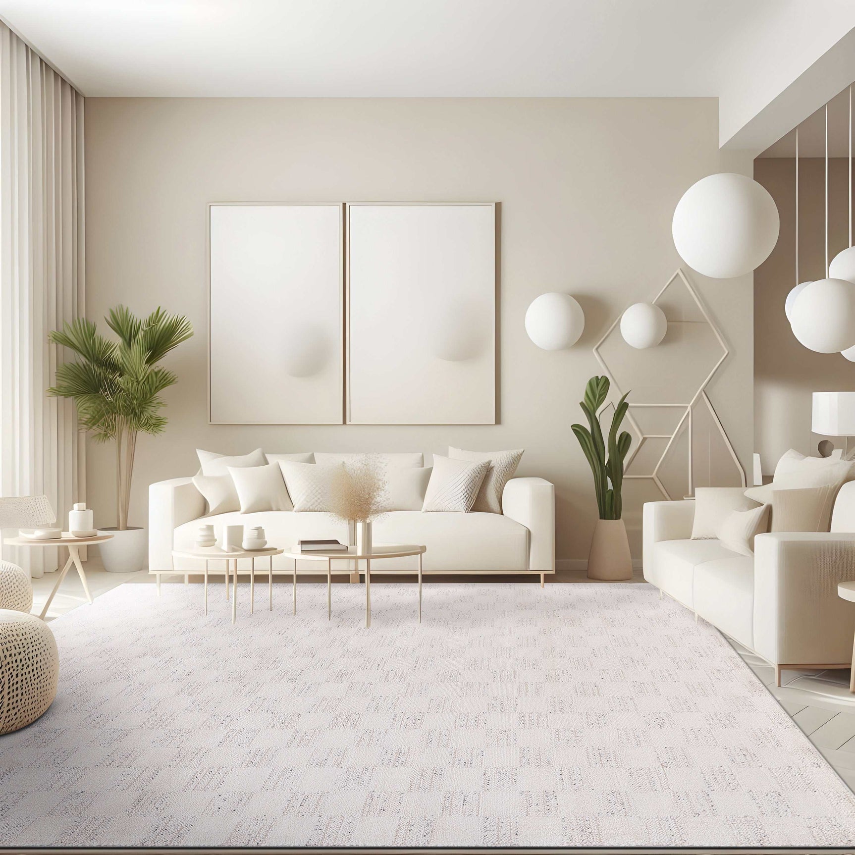 Matisse Woven Non-Slip Indoor Checkered Area Rug - Ornate Home