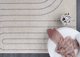 Matisse Woven Non-Slip Indoor Curve Line Area Rug - Ornate Home