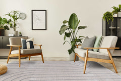 Matisse Woven Non-Slip Indoor Curve Line Area Rug - Ornate Home