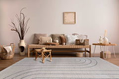 Matisse Woven Non-Slip Indoor Curve Line Area Rug - Ornate Home