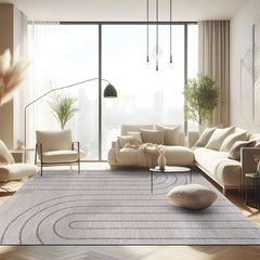 Matisse Woven Non-Slip Indoor Curve Line Area Rug - Ornate Home