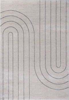 Matisse Woven Non-Slip Indoor Curve Line Area Rug - Ornate Home