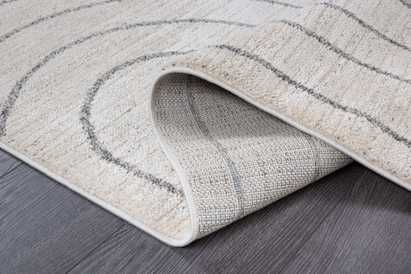 Matisse Woven Non-Slip Indoor Curve Line Area Rug - Ornate Home