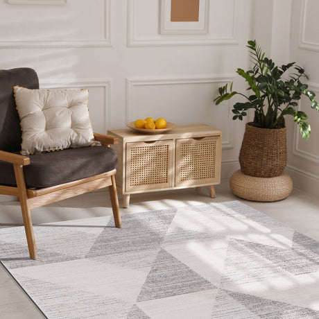 Matisse Woven Non-Slip Indoor Geometric Triangle Area Rug - Ornate Home