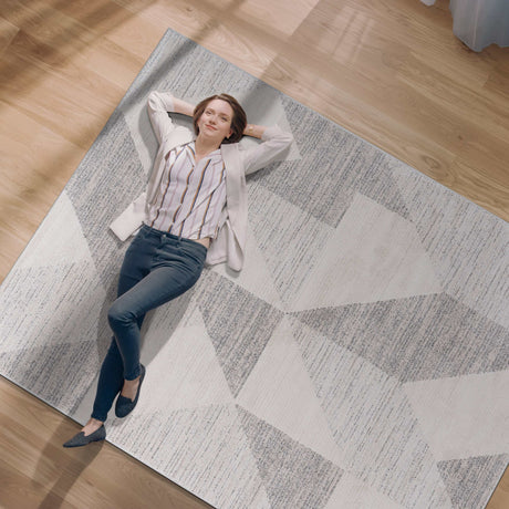 Matisse Woven Non-Slip Indoor Geometric Triangle Area Rug - Ornate Home