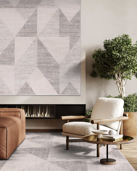 Matisse Woven Non-Slip Indoor Geometric Triangle Area Rug - Ornate Home