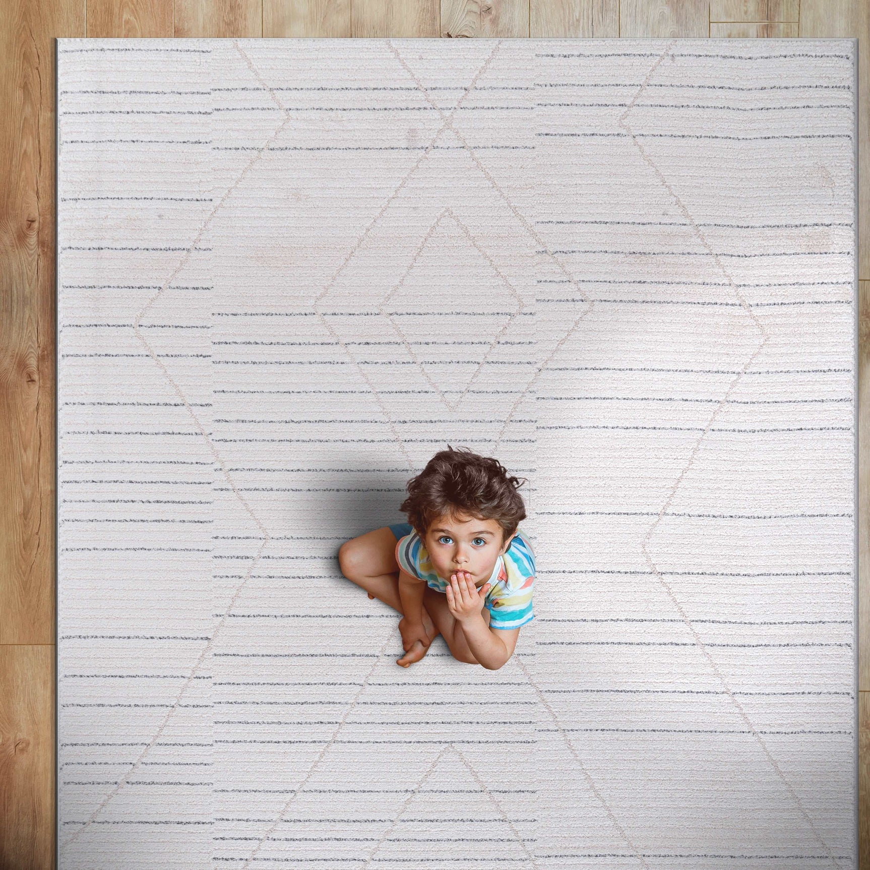 Matisse Woven Non-Slip Indoor Linear Geo Area Rug - Ornate Home