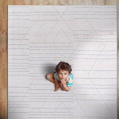 Matisse Woven Non-Slip Indoor Linear Geo Area Rug - Ornate Home