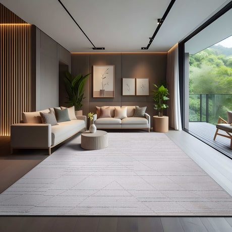 Matisse Woven Non-Slip Indoor Linear Geo Area Rug - Ornate Home