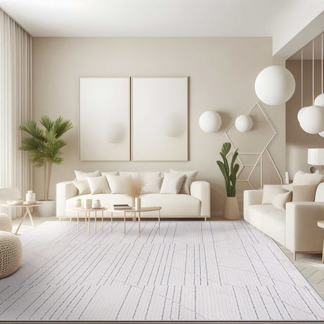 Matisse Woven Non-Slip Indoor Linear Geo Area Rug - Ornate Home