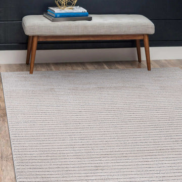Matisse Woven Non-Slip Indoor Thin Stripe Area Rug - Ornate Home