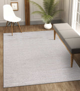 Matisse Woven Non-Slip Indoor Thin Stripe Area Rug - Ornate Home