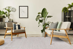 Matisse Woven Non-Slip Indoor Thin Stripe Area Rug - Ornate Home