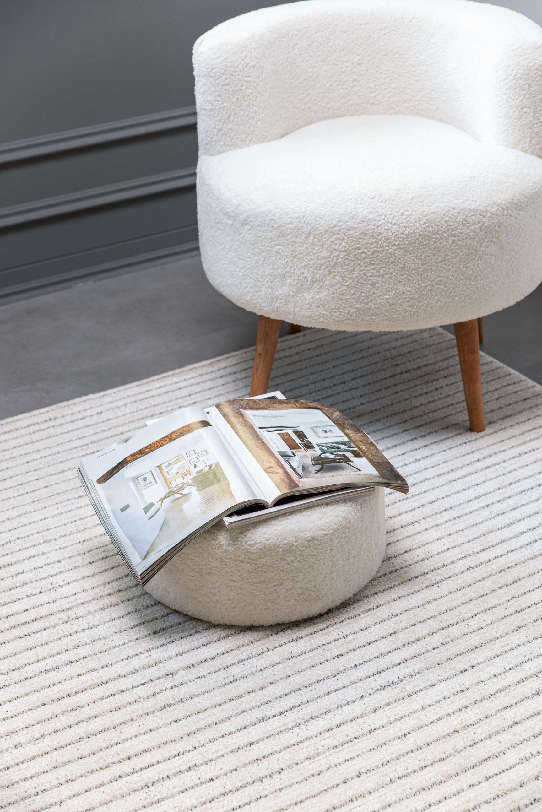 Matisse Woven Non-Slip Indoor Thin Stripe Area Rug - Ornate Home