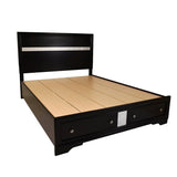 Matrix Black Queen Storage Bed - Ornate Home