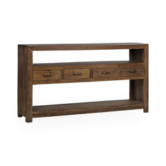 Mattai Natural 4 Drawer Console Table - Ornate Home