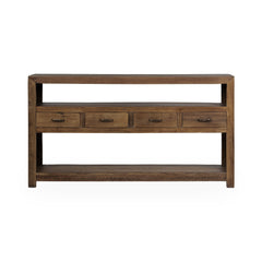 Mattai Natural 4 Drawer Console Table - Ornate Home
