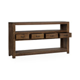 Mattai Natural 4 Drawer Console Table - Ornate Home
