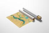 Vibrant Abstract Pastel River Art Print
